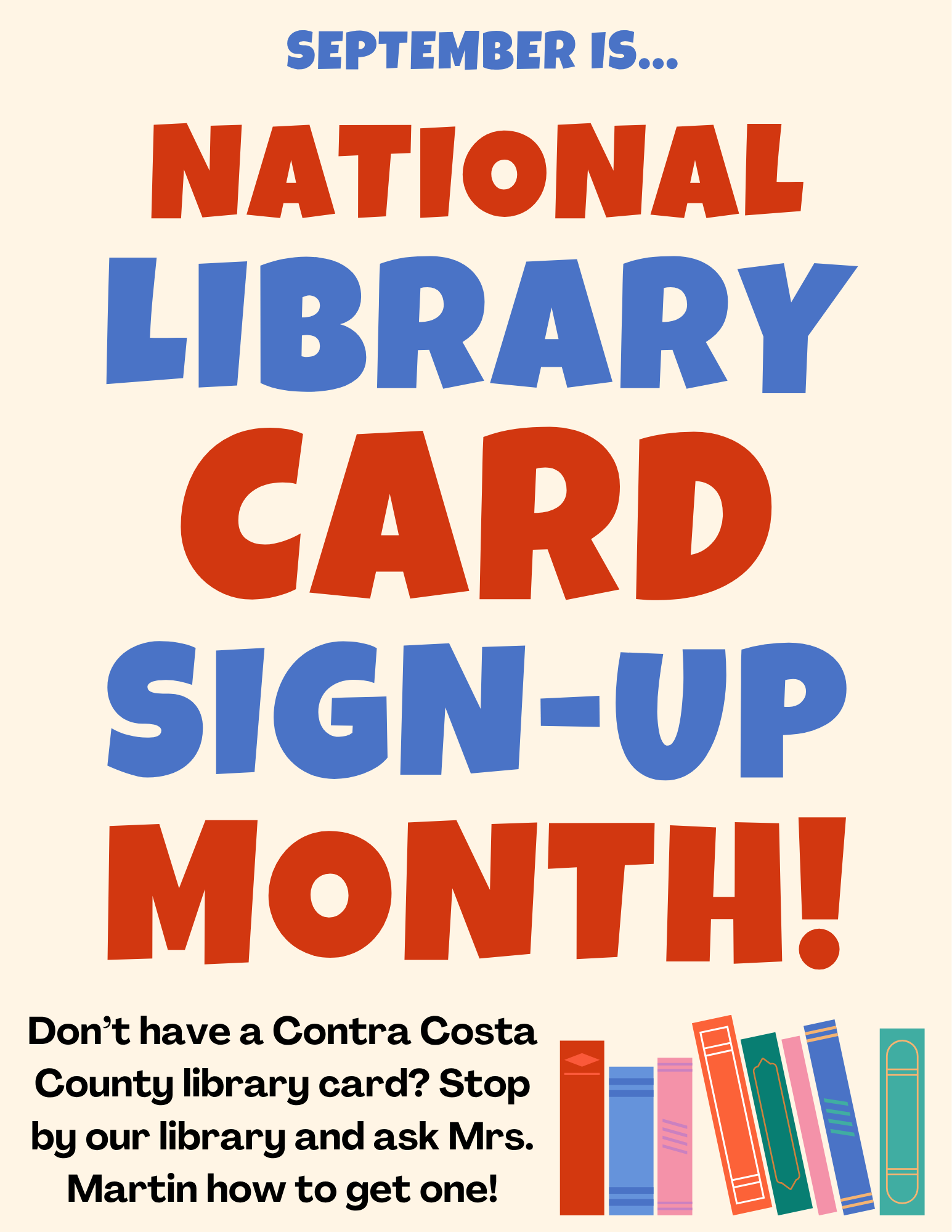 Library card sign up month